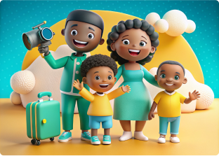 happy-african-family--travel--making-film 1