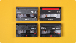 Video 8 and Hi8 cassettes